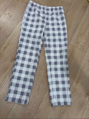 Gray and White Buffalo Check pyjama bottoms size small 100% cotton